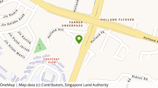 Map showing the location of 9 Holland Hill