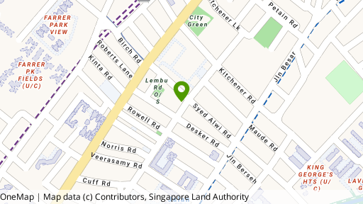 Map showing the location of 92 Syed Alwi Road