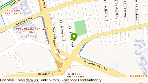Map showing the location of 79B Lorong 8 Geylang
