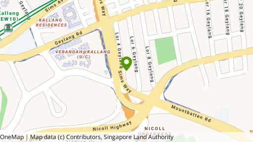 Map showing the location of 49B Lorong 4 Geylang