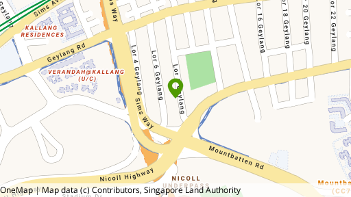 Map showing the location of Swann Court