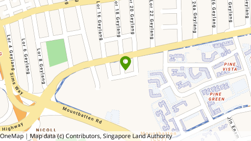 Map showing the location of Cosmo