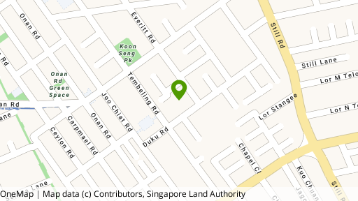 Map showing the location of 164 Everitt Road