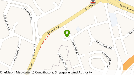 Map showing the location of Trendale Tower