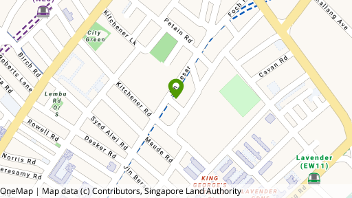 Map showing the location of 256-260 Jalan Besar