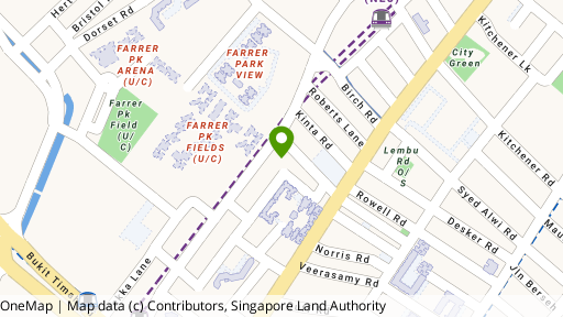 Map showing the location of Ritz @ Farrer