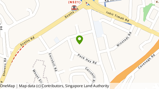Map showing the location of Orchard Scotts