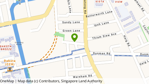 Map showing the location of Rose Lane Court