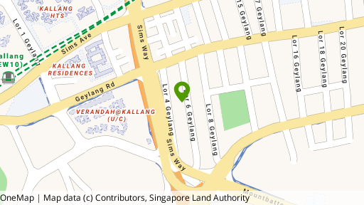 Map showing the location of Sunflower Court