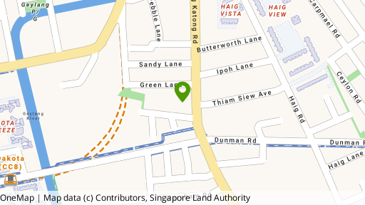 Map showing the location of Eastside Loft