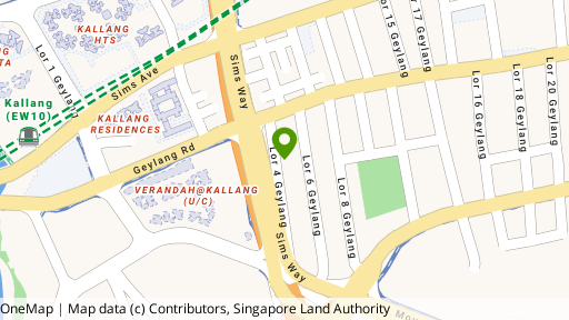 Map showing the location of 9C Lorong 4 Geylang