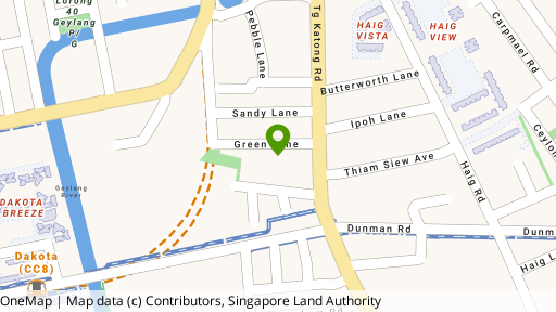 Map showing the location of One K Greenlane