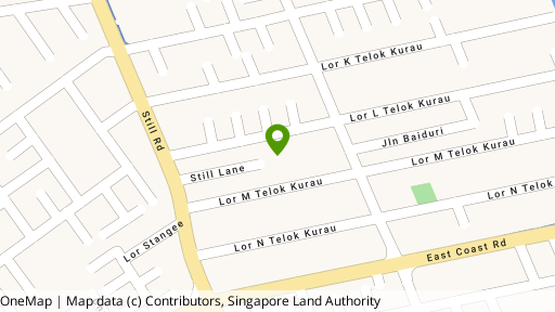 Map showing the location of Telok Kurau Ria