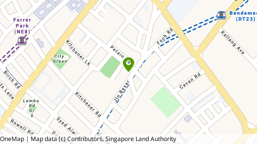 Map showing the location of 305 Jalan Besar