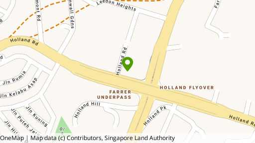 Map showing the location of 90 Holland Road
