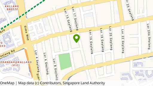 Map showing the location of Wing Fong Court