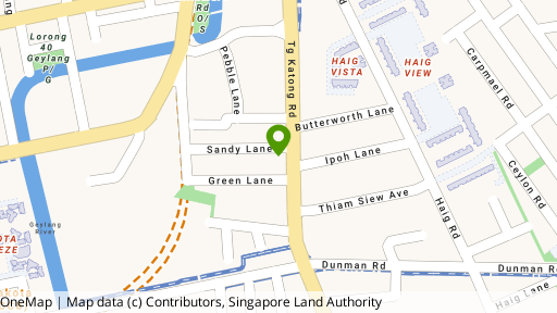 Map showing the location of 128 Tanjong Katong Road