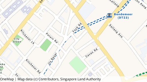 Map showing the location of 151A Tyrwhitt Road