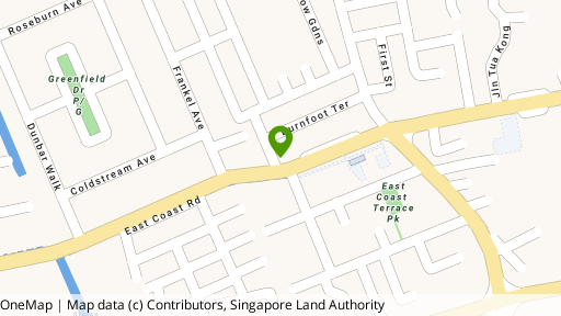 Map showing the location of 683A East Coast Road