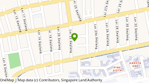 Map showing the location of 27/A/B Lorong 22 Geylang