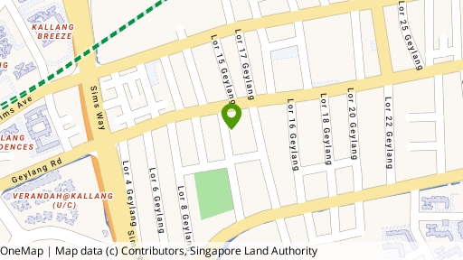 Map showing the location of 3E Lorong 12 Geylang