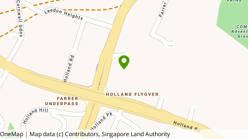 Map showing the location of Waterfall Gardens
