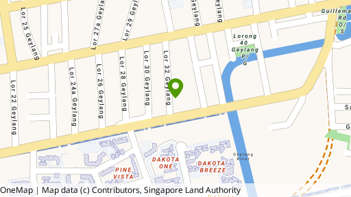 Map showing the location of Casa Emerald