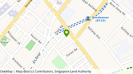 Map showing the location of Leong Bee Building