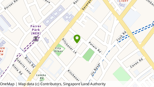 Map showing the location of Flanders Square