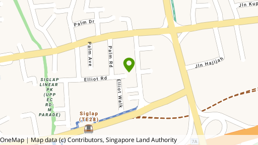 Map showing the location of East Signature