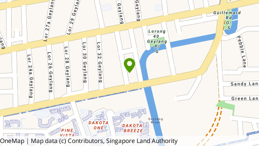 Map showing the location of Central Meadows