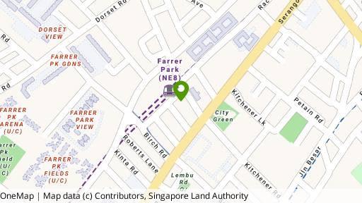 Map showing the location of Farrer Square