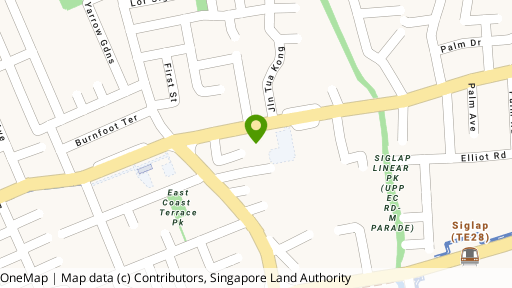 Map showing the location of 6 Upper East Coast Road
