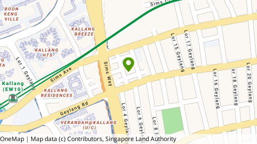 Map showing the location of Geylang Association Building