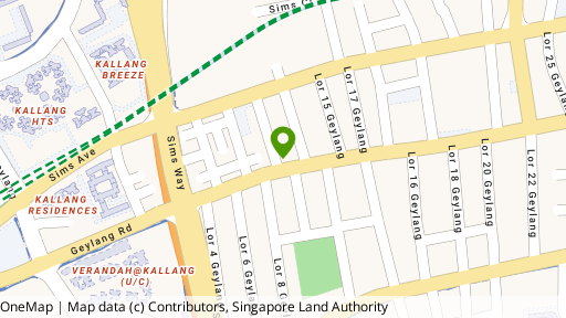 Map showing the location of 255B Geylang Road