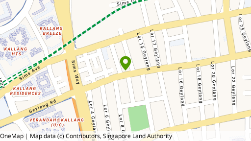 Map showing the location of 259B Geylang Road