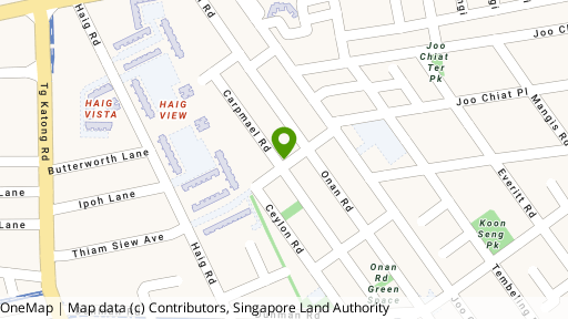 Map showing the location of 75 Carpmael Road