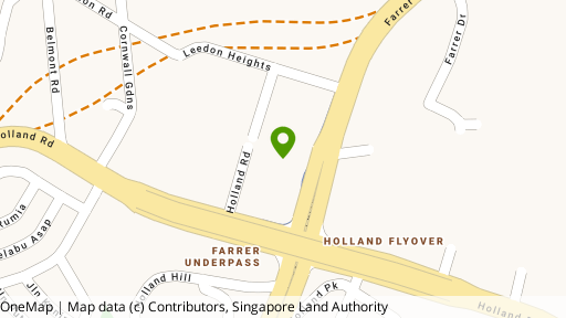 Map showing the location of Leedon Green