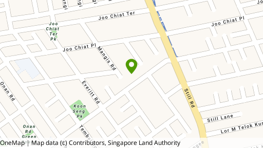 Map showing the location of 101 Koon Seng Road