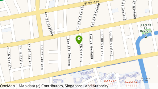 Map showing the location of 4 Lorong 26 Geylang