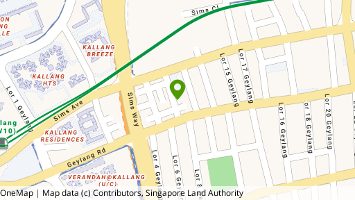 Map showing the location of 10 Lorong 9 Geylang