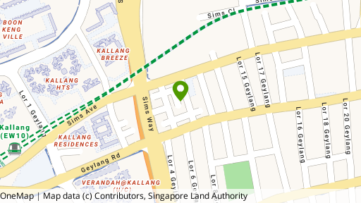 Map showing the location of Kim Court