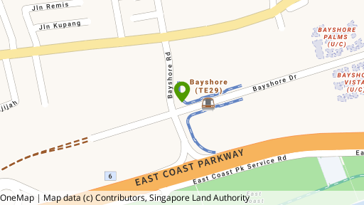 Map showing the location of Bayshore Road Oct-2026 BTO (Bedok)