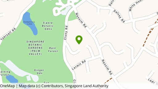 Map showing the location of Nassim Garden
