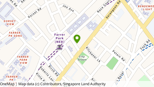 Map showing the location of Uptown @ Farrer