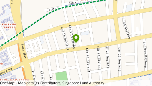Map showing the location of 2 Lorong 17 Geylang