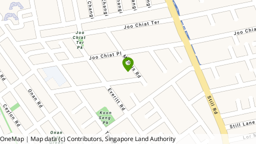 Map showing the location of Katong Apartments
