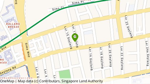 Map showing the location of 9A Lorong 17 Geylang