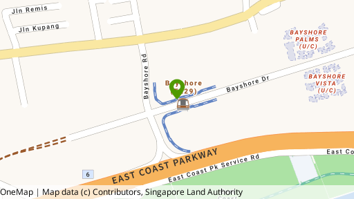 Map showing the location of Bayshore Walk Oct-2026 BTO (Bedok)