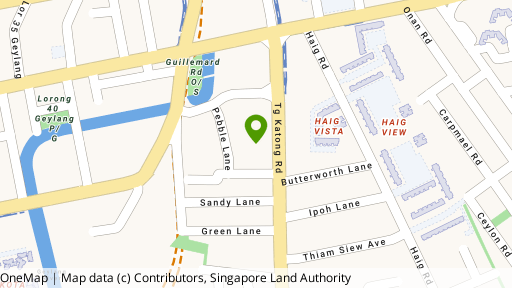 Map showing the location of Katong Ville